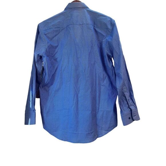 Jones New York Men's Blue Polka Dot Stretch Button-Up Shirt Size Medium - Picture 6 of 8